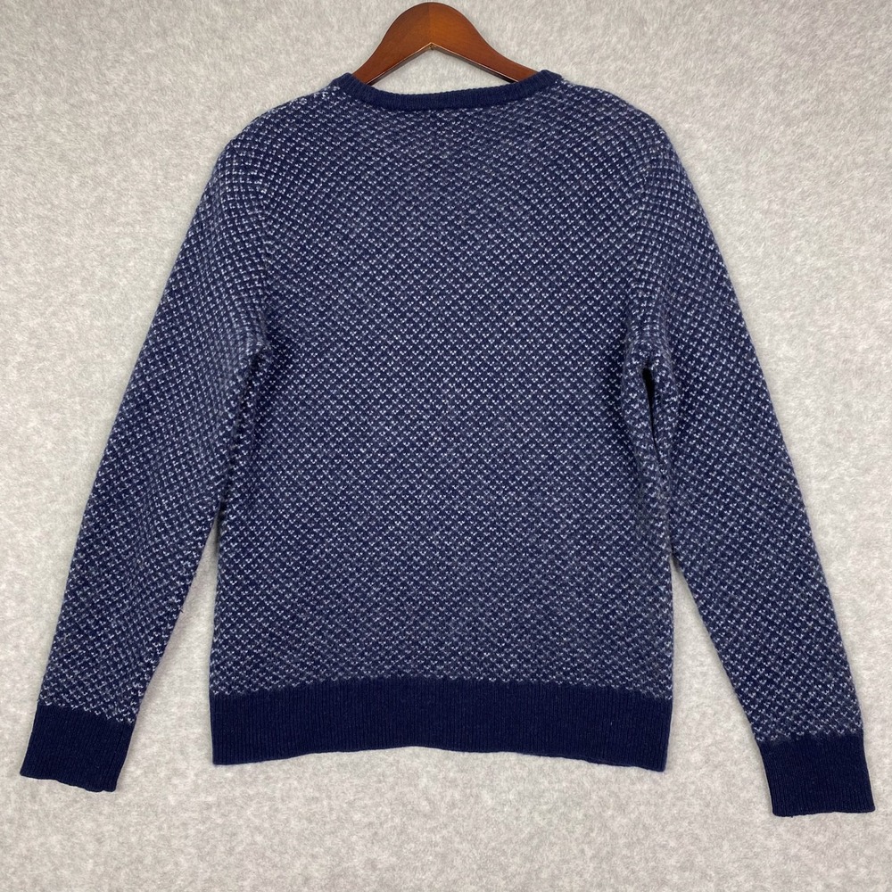 J. Crew Sweater Mens M Blue Merino Rugged Crewneck Pullover - Picture 4 of 9